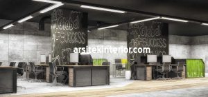 Contoh desain interior kantor minimalis