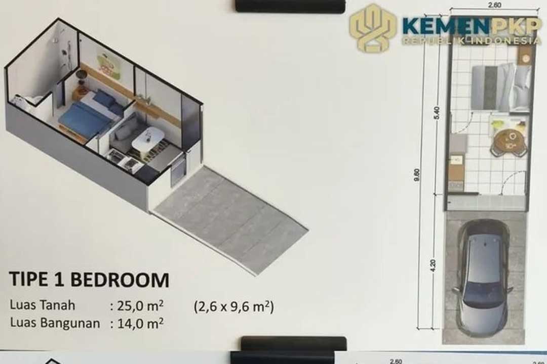 rumah subsidi 14 meter persegi